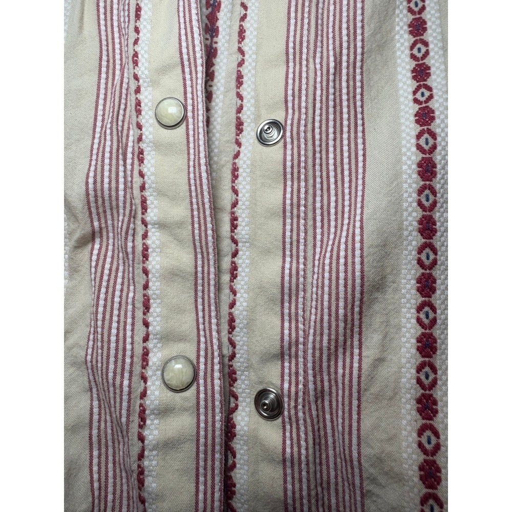 WOMEN'S WRANGLER‎ RETRO® STRIPE WESTERN SNAP SHIRT IN PINK - Picture 3 of 8